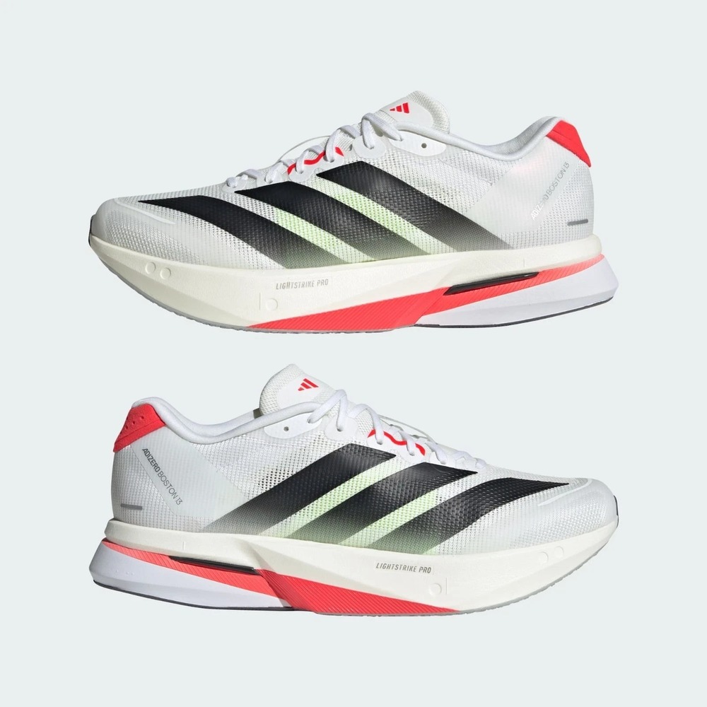 Adidas Adizero Boston 13 Running Shoes Men's 12 White JS4932 New